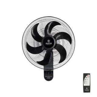 ESTIA ΑΝΕΜΙΣΤΗΡΑΣ ΕΠΙΤΟΙΧΙΟΣ BOW 45cm 75w ΜΑΥΡΟΣ ΜΕ ΜΕ ΤΗΛΕΧΕΙΡΙΣΤΗΡΙΟ