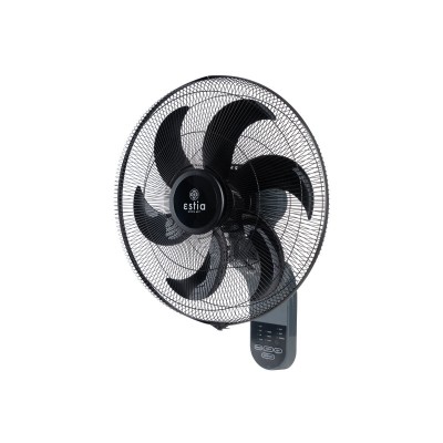 ESTIA ΑΝΕΜΙΣΤΗΡΑΣ ΕΠΙΤΟΙΧΙΟΣ BOW 45cm 75w ΜΑΥΡΟΣ ΜΕ ΜΕ ΤΗΛΕΧΕΙΡΙΣΤΗΡΙΟ