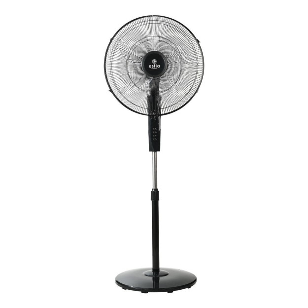 ESTIA ΑΝΕΜΙΣΤΗΡΑΣ ΣΤΑΝΤ ΕΠΙΔΑΠΕΔΙΟΣ CLEAR 45cm 60w ΜΑΥΡΟΣ ΜΕ ΧΡΟΝΟΔΙΑΚΟΠΤΗ