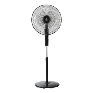 ESTIA ΑΝΕΜΙΣΤΗΡΑΣ ΣΤΑΝΤ ΕΠΙΔΑΠΕΔΙΟΣ CLEAR 45cm 60w ΜΑΥΡΟΣ ΜΕ ΧΡΟΝΟΔΙΑΚΟΠΤΗ