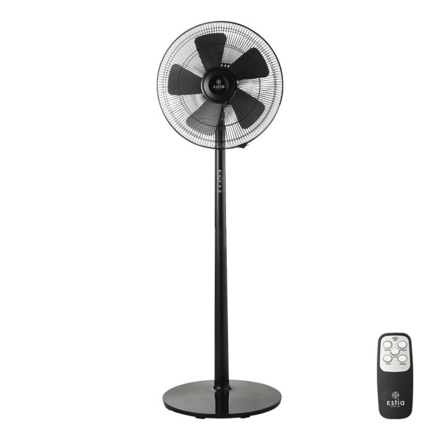ESTIA ΑΝΕΜΙΣΤΗΡΑΣ ΣΤΑΝΤ ΕΠΙΔΑΠΕΔΙΟΣ LEVANTO 40cm 55w ΜΑΥΡΟΣ ΜΕ ΤΗΛΕΧΕΙΡΙΣΤΗΡΙΟ
