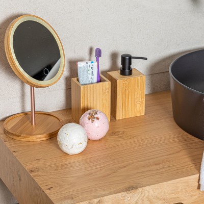 ESTIA ΑΝΤΛΙΑ ΣΑΠΟΥΝΙΟΥ BAMBOO ESSENTIALS ΤΕΤΡΑΓΩΝΗ 8.2x7.5x17.5cm