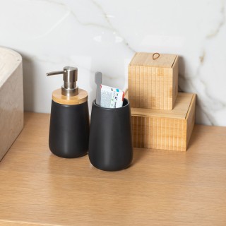 ESTIA ΑΝΤΛΙΑ ΣΑΠΟΥΝΙΟΥ BAΜBOO ΔΟΛΟΜΙΤΗ 360ml ΜΑΥΡΗ