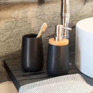 ESTIA ΑΝΤΛΙΑ ΣΑΠΟΥΝΙΟΥ BAΜBOO ΔΟΛΟΜΙΤΗ 360ml ΜΑΥΡΗ