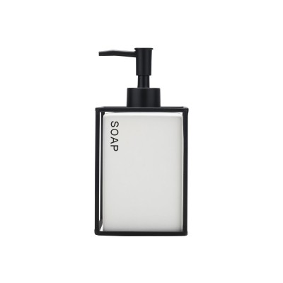 ESTIA ΑΝΤΛΙΑ ΣΑΠΟΥΝΙΟΥ CAGE 450ML ΚΕΡΑΜΙΚΗ ΛΕΥΚΗ ΜΕ ΜΕΤΑΛΛΙΚΟ ΠΛΑΙΣΙΟ