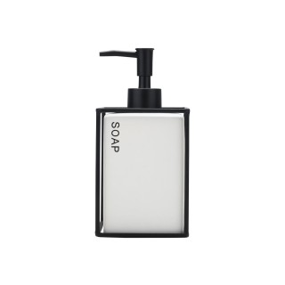 ESTIA ΑΝΤΛΙΑ ΣΑΠΟΥΝΙΟΥ CAGE 450ML ΚΕΡΑΜΙΚΗ ΛΕΥΚΗ ΜΕ ΜΕΤΑΛΛΙΚΟ ΠΛΑΙΣΙΟ