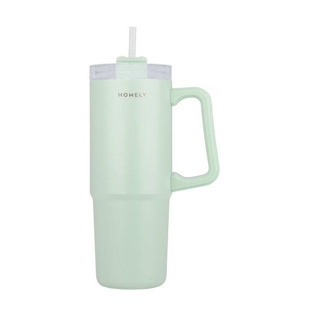 HOMELY ΘΕΡΜΟΣ STRAW TUMBLER 900ml SEAFOAM