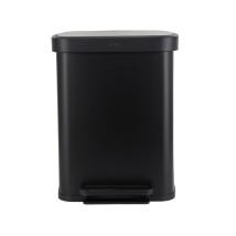 ESTIA ΚΑΔΟΣ ΑΠΟΡΡΙΜΑΤΩΝ FLATOP SOFT CLOSE 50lt ΜΑΤ ΜΑΥΡΟΣ