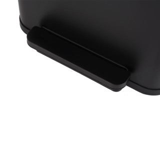 ESTIA ΚΑΔΟΣ ΑΠΟΡΡΙΜΑΤΩΝ FLATOP SOFT CLOSE 50lt ΜΑΤ ΜΑΥΡΟΣ