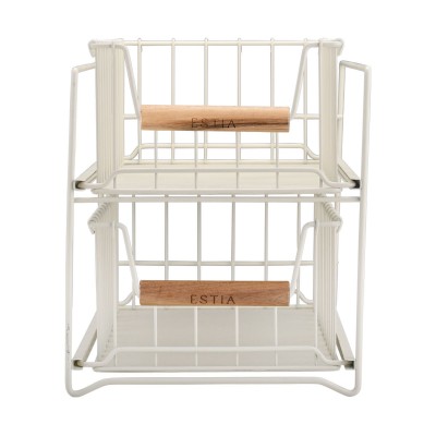 ESTIA ΚΑΛΑΘΙ ΟΡΓΑΝΩΣΗΣ ALLURE ΜΕΤΑΛΛΙΚΟ 2 ΕΠΙΠΕΔΩΝ ΣΥΡΤΑΡΩΤΟ IVORY