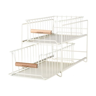 ESTIA ΚΑΛΑΘΙ ΟΡΓΑΝΩΣΗΣ ALLURE ΜΕΤΑΛΛΙΚΟ 2 ΕΠΙΠΕΔΩΝ ΣΥΡΤΑΡΩΤΟ IVORY