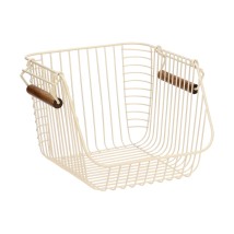 ESTIA ΚΑΛΑΘΙ ΟΡΓΑΝΩΣΗΣ ALLURE ΜΕΤΑΛΛΙΚΟ 26.5x29.5x21.5cm ΣΤΟΙΒΑΖΟΜΕΝΟ IVORY