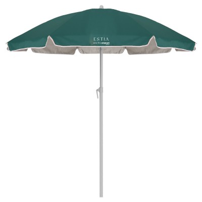 ESTIA ΟΜΠΡΕΛΑ ΘΑΛΑΣΣΗΣ TEAL GREEN ΜΕ ΠΡΟΣΤΑΣΙΑ UPF 50+ ΜΕΤΑΛΛΙΚΗ 1.8m