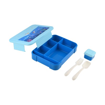 ESTIA ΠΑΙΔΙΚΟ ΦΑΓΗΤΟΔΟΧΕΙΟ SAVE THE AEGEAN 1330ml ΜΕ 5 ΘΗΚΕΣ OCEAN PLAY