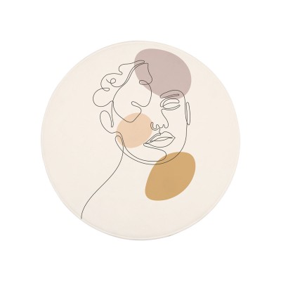 ESTIA ΤΑΠΕΤΟ ΜΠΑΝΙΟΥ LINE ART ΑΝΤΙΟΛΙΣΘΗΤΙΚΟ 80x80cm ΜΠΕΖ