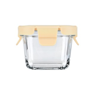 ESTIA ΦΑΓΗΤΟΔΟΧΕΙΟ CLICK&SEAL ΓΥΑΛΙΝΟ 160ml 9.2x9.2x6.3cm ΜΕ ΚΑΠΑΚΙ ΠΛΑΣΤΙΚΟ IVORY