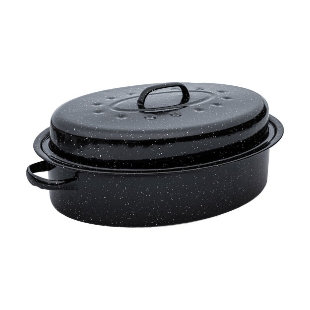 ΓΑΣΤΡΑ ENAMEL ΕΜΑΓΙΕ 46.5x32x18cm 7.8lt ΜΕ ΣΧΑΡΑ