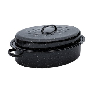 ΓΑΣΤΡΑ ENAMEL ΕΜΑΓΙΕ 46.5x32x18cm 7.8lt ΜΕ ΣΧΑΡΑ