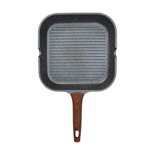 ESTIA ΓΚΡΙΛΙΕΡΑ STONE ΑΝΤΙΚΟΛΛΗΤΙΚΗ ΧΥΤΟΥ ΑΛΟΥΜΙΝΙΟΥ 28cm