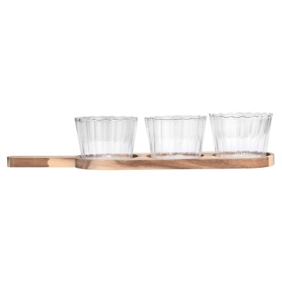 ESTIA ΓΥΑΛΙΝΑ ΜΠΟΛ ΣΕΡΒΙΡΙΣΜΑΤΟΣ ALLURE ΜΕ ΒΑΣΗ 4 ΤΕΜ 42.2x10x6.7cm