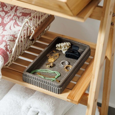 ESTIA ΔΙΣΚΟΣ ΜΠΑΝΙΟΥ WIRE ΡΗΤΙΝΗΣ ΓΚΡΙ 19x10.3x2.8cm