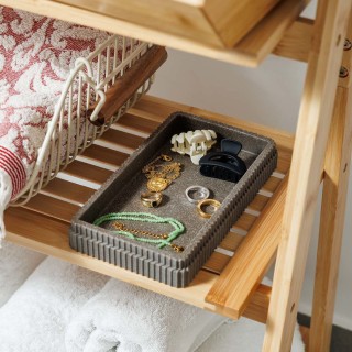 ESTIA ΔΙΣΚΟΣ ΜΠΑΝΙΟΥ WIRE ΡΗΤΙΝΗΣ ΓΚΡΙ 19x10.3x2.8cm