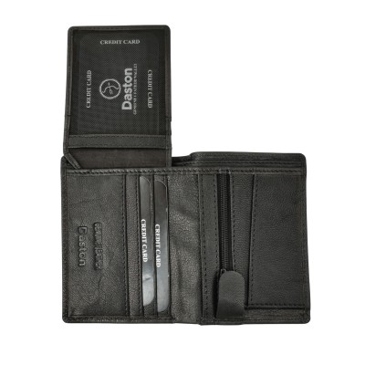 Daston 070 Ανδρικό Δερμάτινο Πορτοφόλι Μαύρο