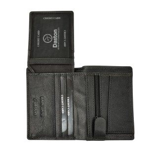 Daston 070 Ανδρικό Δερμάτινο Πορτοφόλι Μαύρο