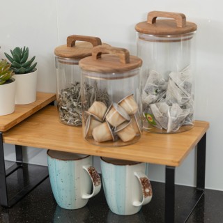 ESTIA ΔΟΧΕΙΟ ΑΠΟΘΗΚΕΥΣΗΣ ALLURE ΓΥΑΛΙΝΟ 1000ml 10x10x19cm