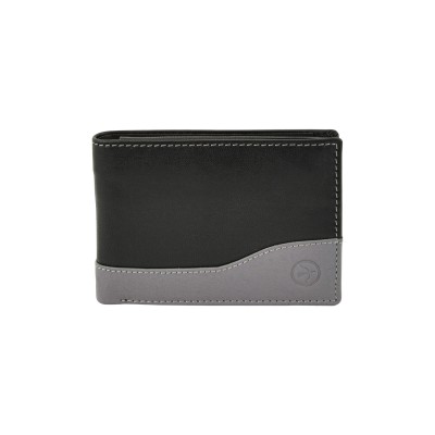Δερμάτινο Ανδρικό Πορτοφόλι Μαύρο/Γκρι Daston 064