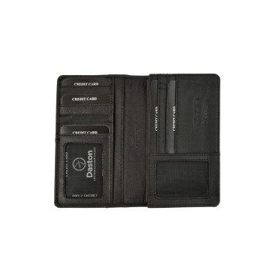 Δερμάτινο Ανδρικό Πορτοφόλι Μαύρο Daston 073