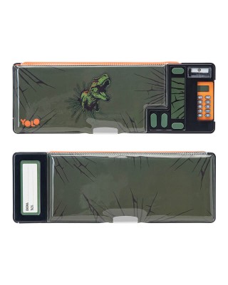 Κασετίνα Δεινόσαυρος Yolo Πράσινη 10140