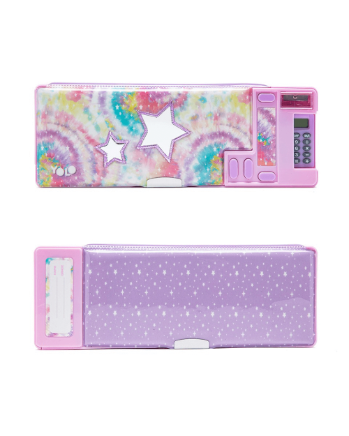 Κασετίνα Tie Dye Stars Yolo Λιλά 10126