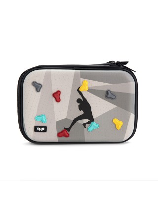 Διπλή Κασετίνα Climber Yolo Γκρι 91506