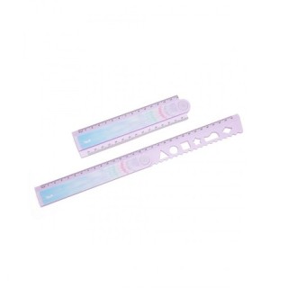 Αναδιπλούμενος Χάρακας Tie Dye Rainbow 30cm Yolo 90308