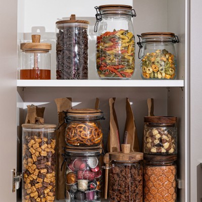 ESTIA ΔΟΧΕΙΟ ΑΠΟΘΗΚΕΥΣΗΣ ALLURE ΓΥΑΛΙΝΟ 750ml ΜΕ ΚΛΙΠ ΚΑΠΑΚΙ