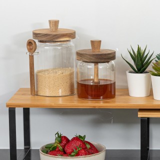 ESTIA ΔΟΧΕΙΟ ΑΠΟΘΗΚΕΥΣΗΣ ALLURE ΓΥΑΛΙΝΟ 850ml 9.7x12x17cm ΜΕ ΚΟΥΤΑΛΙ