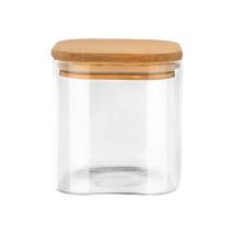 ESTIA ΔΟΧΕΙΟ ΑΠΟΘΗΚΕΥΣΗΣ BAMBOO ESSENTIALS 550ml ΓΥΑΛΙΝΟ ΜΕ ΚΑΠΆΚΙ