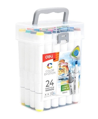 Deli Μαρκαδόροι Ζωγραφικής Διπλής Μύτης Σετ 12τμχ 482019