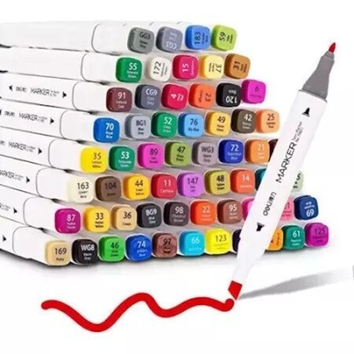 Deli Μαρκαδόροι Ζωγραφικής Διπλής Μύτης Σετ 12τμχ 482019