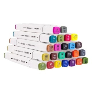 Deli Μαρκαδόροι Ζωγραφικής Διπλής Μύτης Σετ 12τμχ 482019