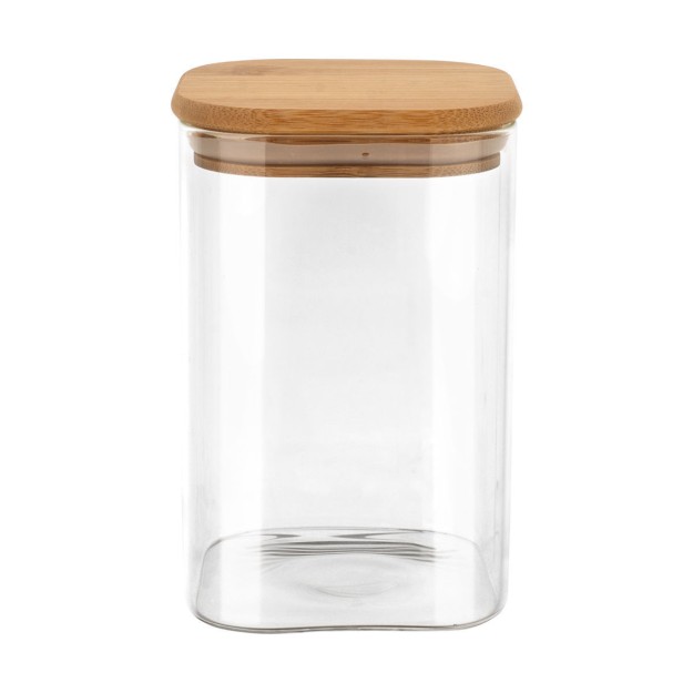 ESTIA ΔΟΧΕΙΟ ΑΠΟΘΗΚΕΥΣΗΣ BAMBOO ESSENTIALS 950ml ΓΥΑΛΙΝΟ ΜΕ ΚΑΠΆΚΙ