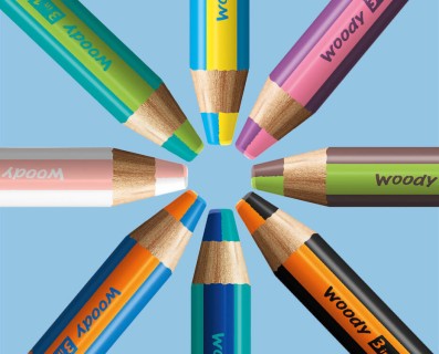 Stabilo Woody 3in1 Duo Σετ Ξυλομπογιές με Χοντρή Μύτη 6τμχ