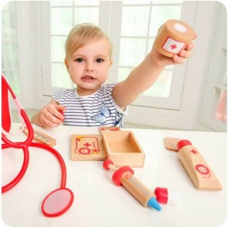 iwood Ξύλινο Παιδικό Ιατρικό Σετ για 3+ Ετών W14005