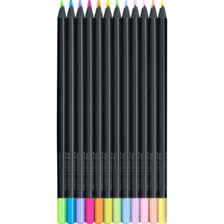 Faber-Castell Black Edition Neon & Pastel Σετ Ξυλομπογιές 12τμχ