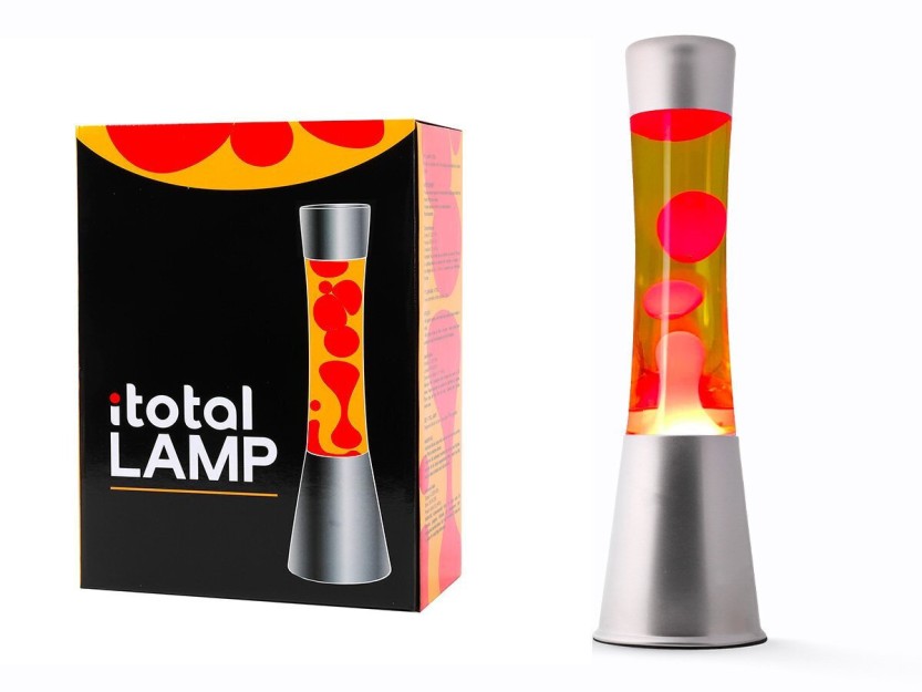Total Gift Διακοσμητικό Φωτιστικό Lava Lamp σε Πορτοκαλί Χρώμα XL2349