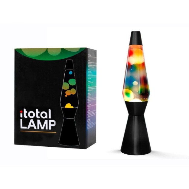I-Total Διακοσμητικό Φωτιστικό Lava Lamp σε Μαύρο Χρώμα XL2340
