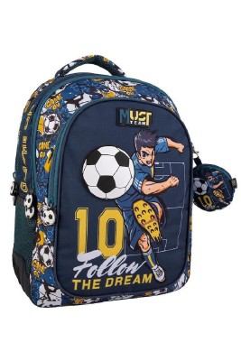 Must Team Σχολική Τσάντα Πλάτης Δημοτικού Πολύχρωμη 25lt