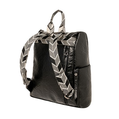 Polo Nadina Γυναικεία Τσάντα Πλάτης Μαύρη 9-07-064-2002