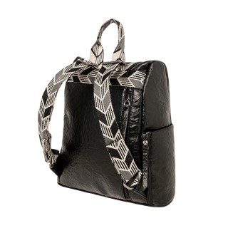 Polo Nadina Γυναικεία Τσάντα Πλάτης Μαύρη 9-07-064-2002